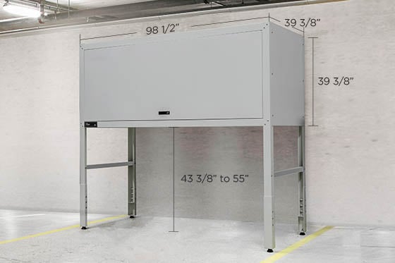 Durable powder coat finish - The Parking Locker