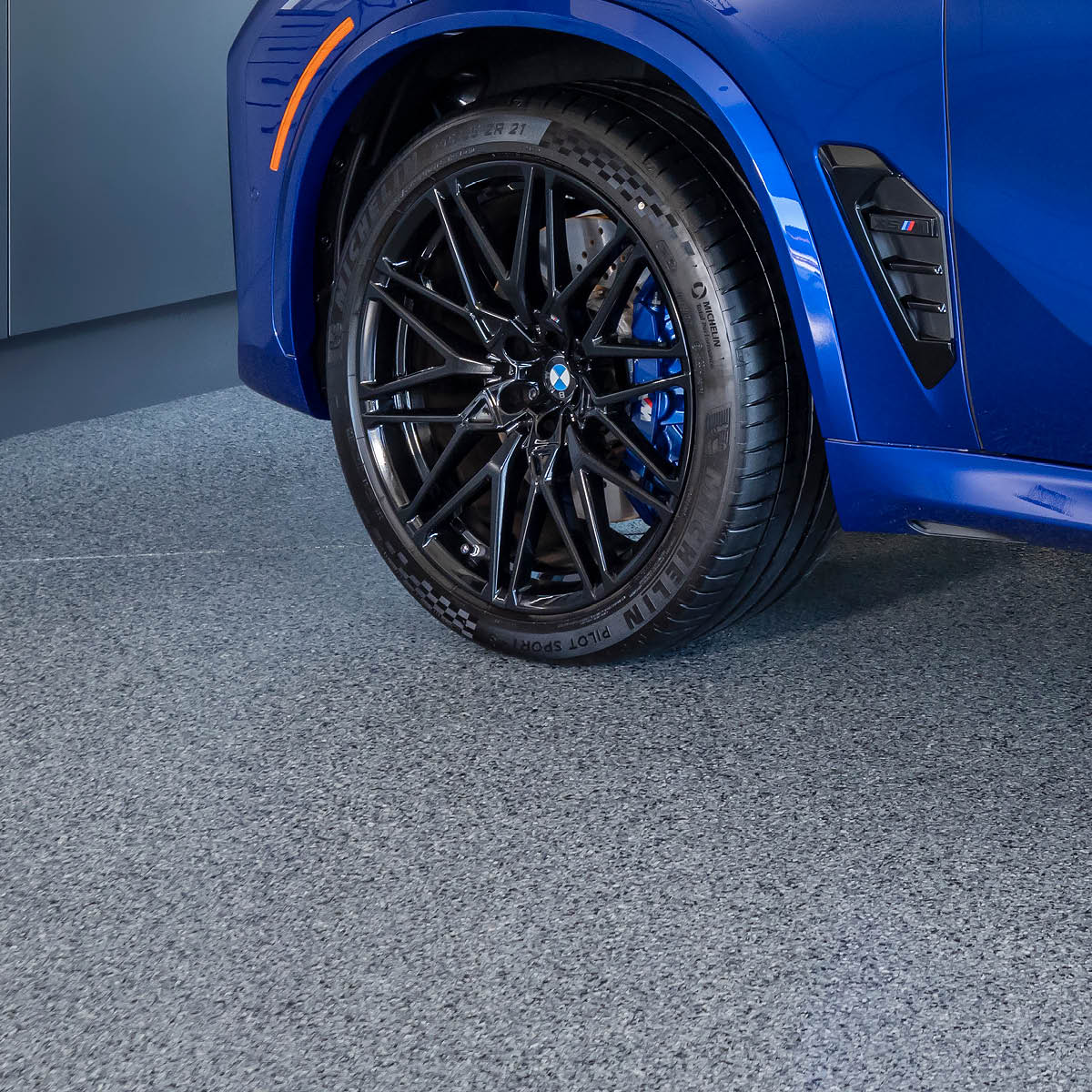 Floor coatings and interlocking tiles