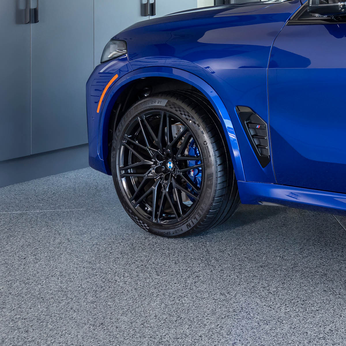 Floor coatings and interlocking tiles