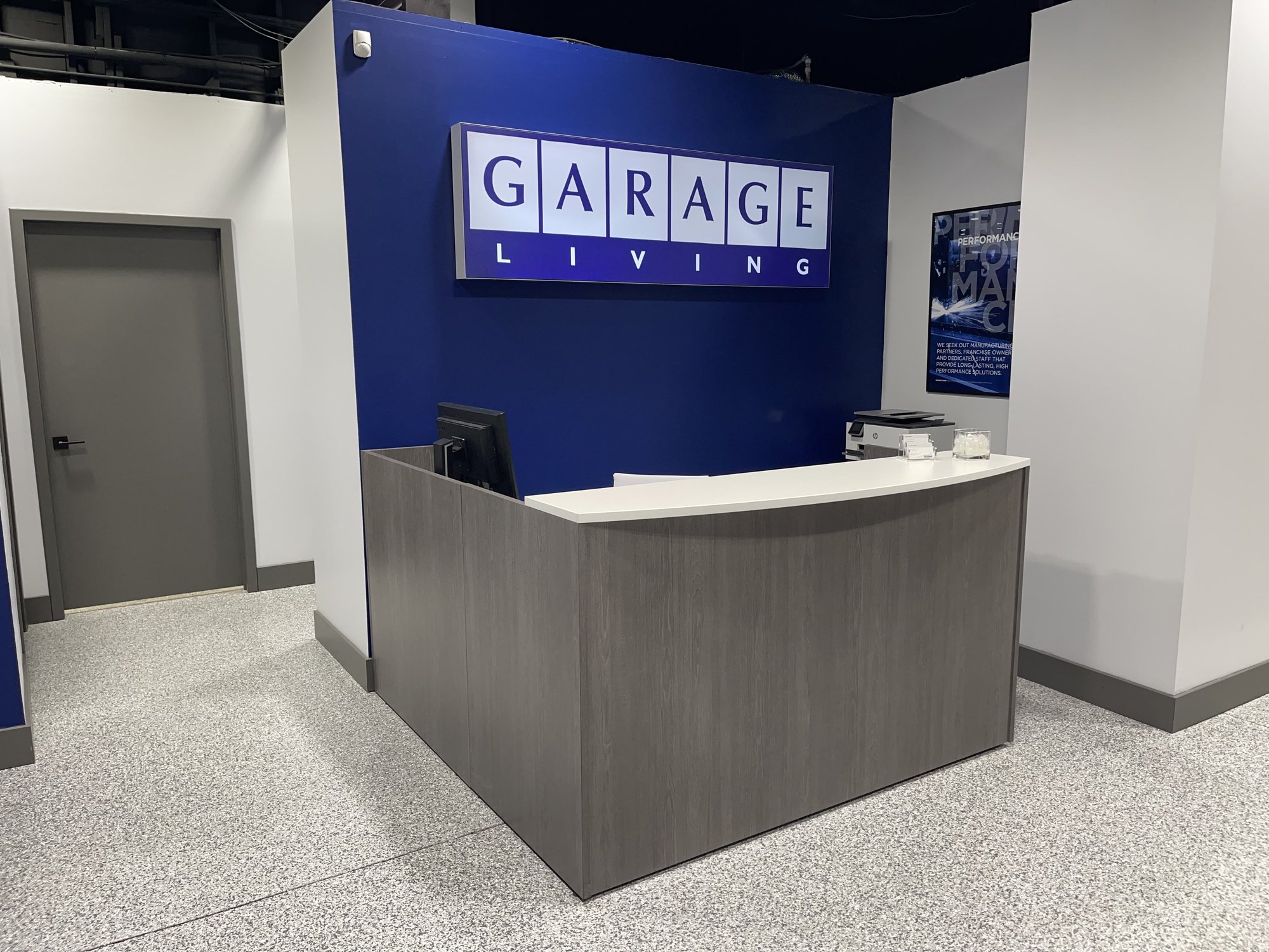 Garage Living London Showroom - front-desk