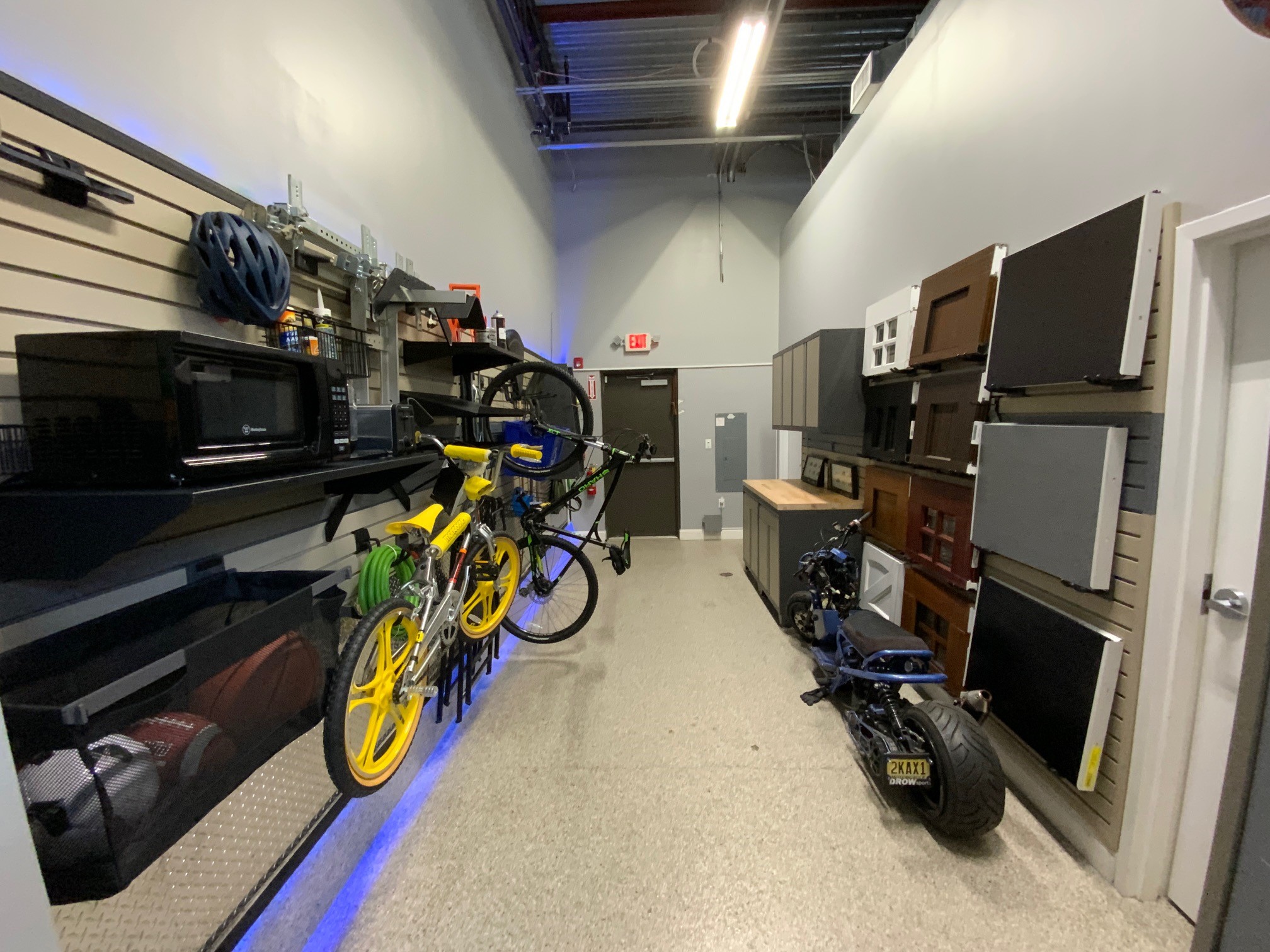 Garage Living New Jersey Showroom - Bikes - Slatwall accessories