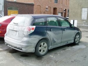 Road Salt On Car