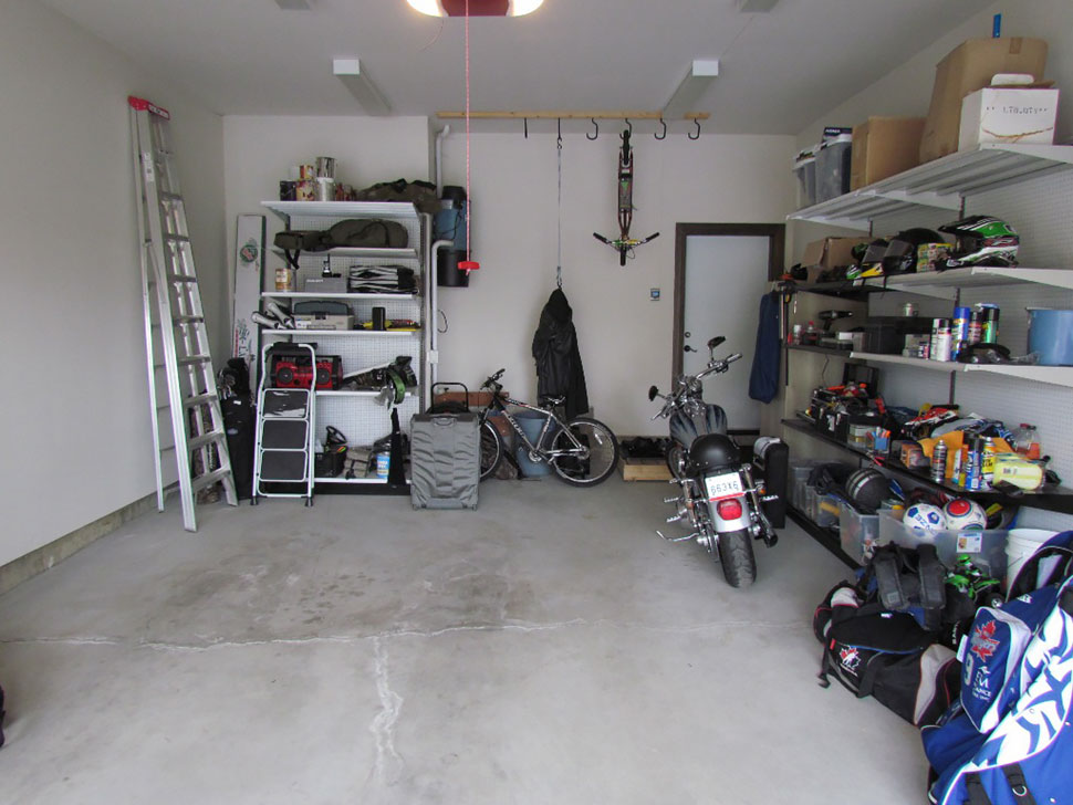 garage floor replacement before pic
