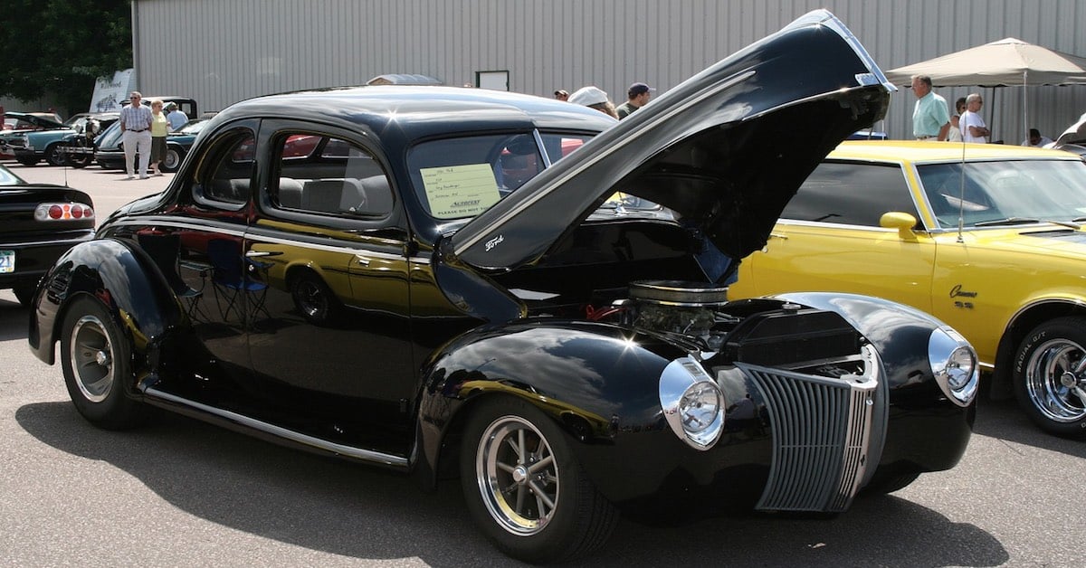 South Florida car shows, black classic car