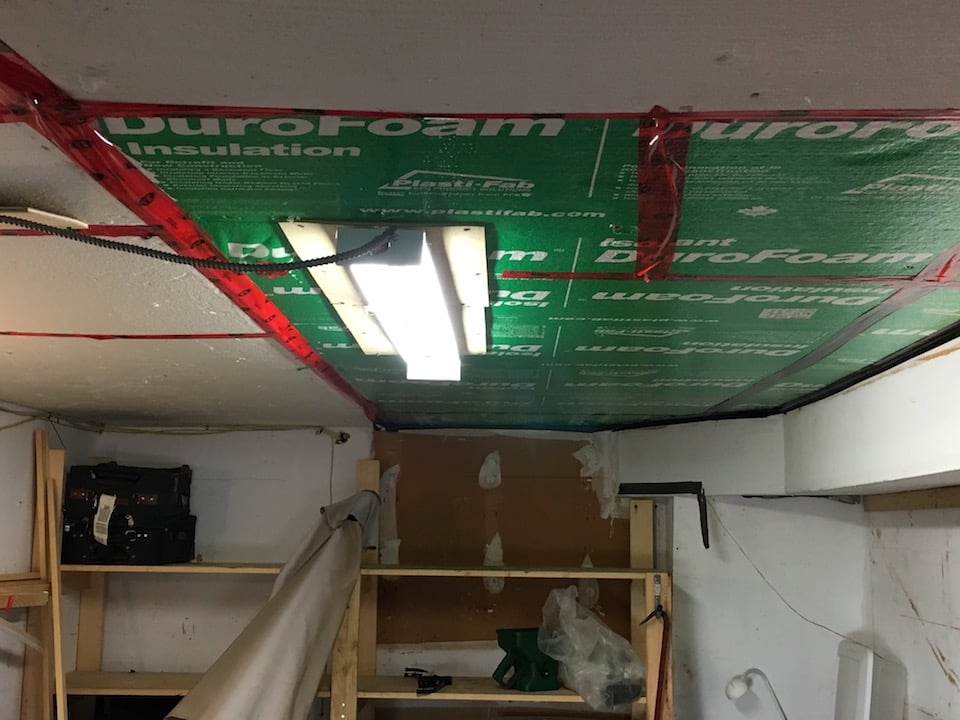 ceiling light and insulation boards