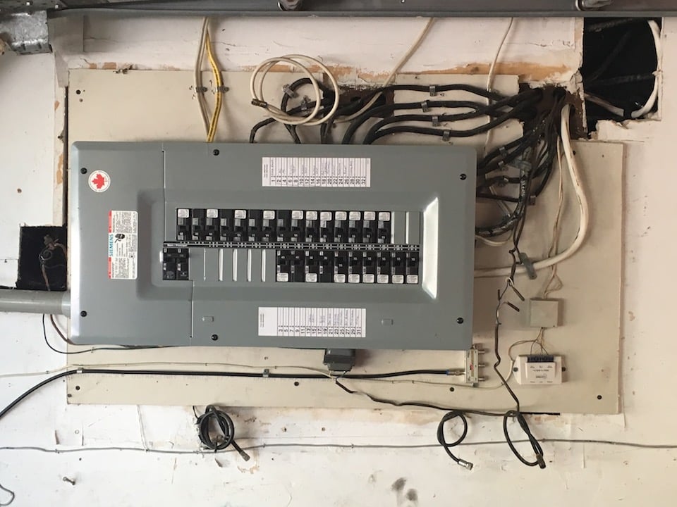 electrical panel and wires