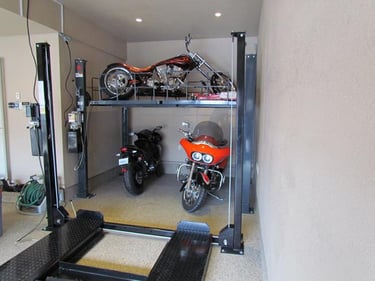 lockable motorcycle garage