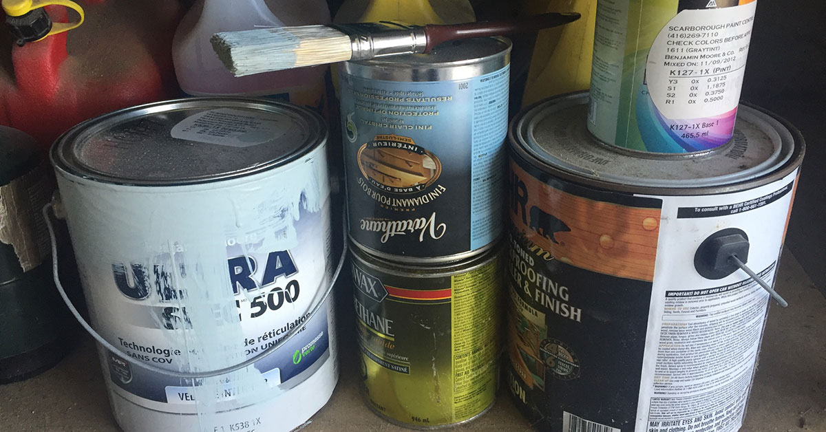 garage storage advice paint cans