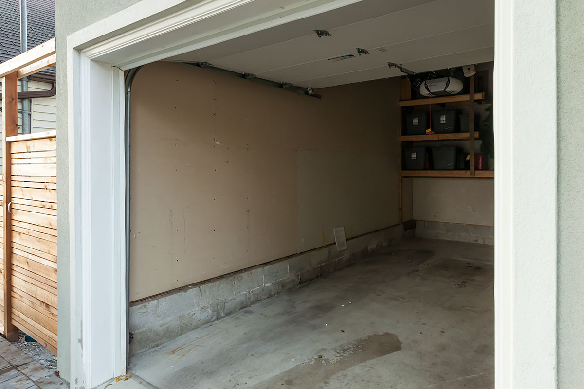 Before photo of garage