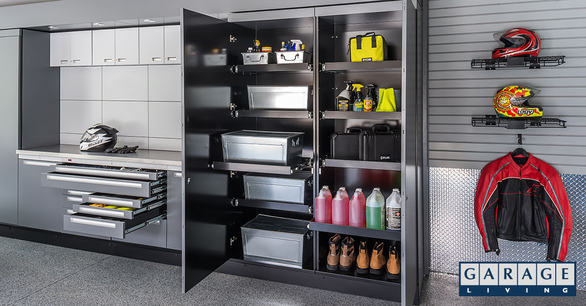 storage cabinets as a garage clutter solution