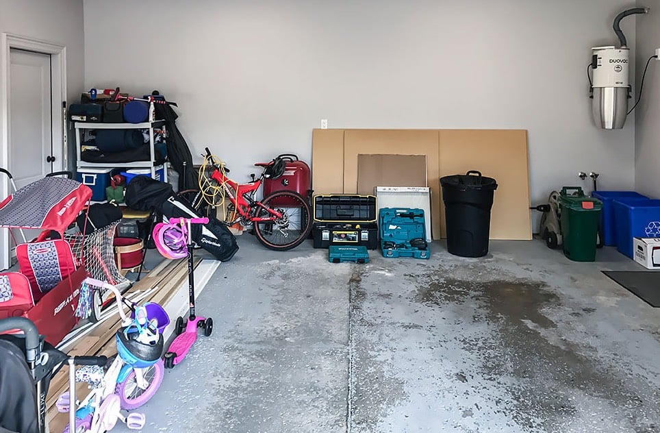 home garage stats clutter