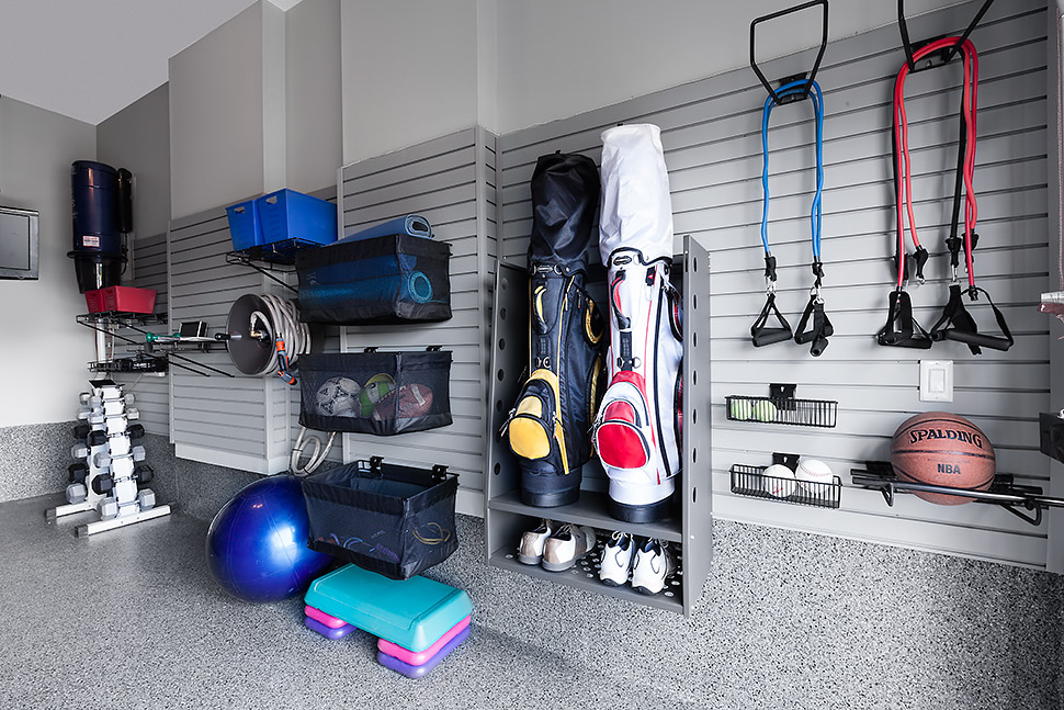 garage renovation fitness room