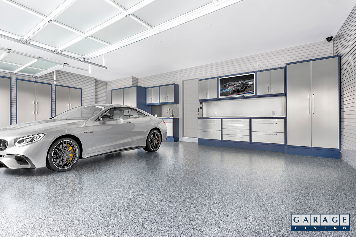 awesome garage makeovers, parked silver car