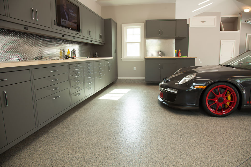 diy garage makeover floor