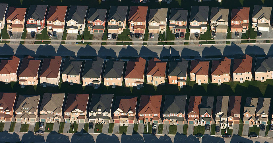 Snout houses in Markham, ON.