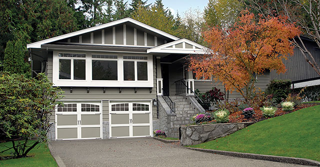 House with two car garage.