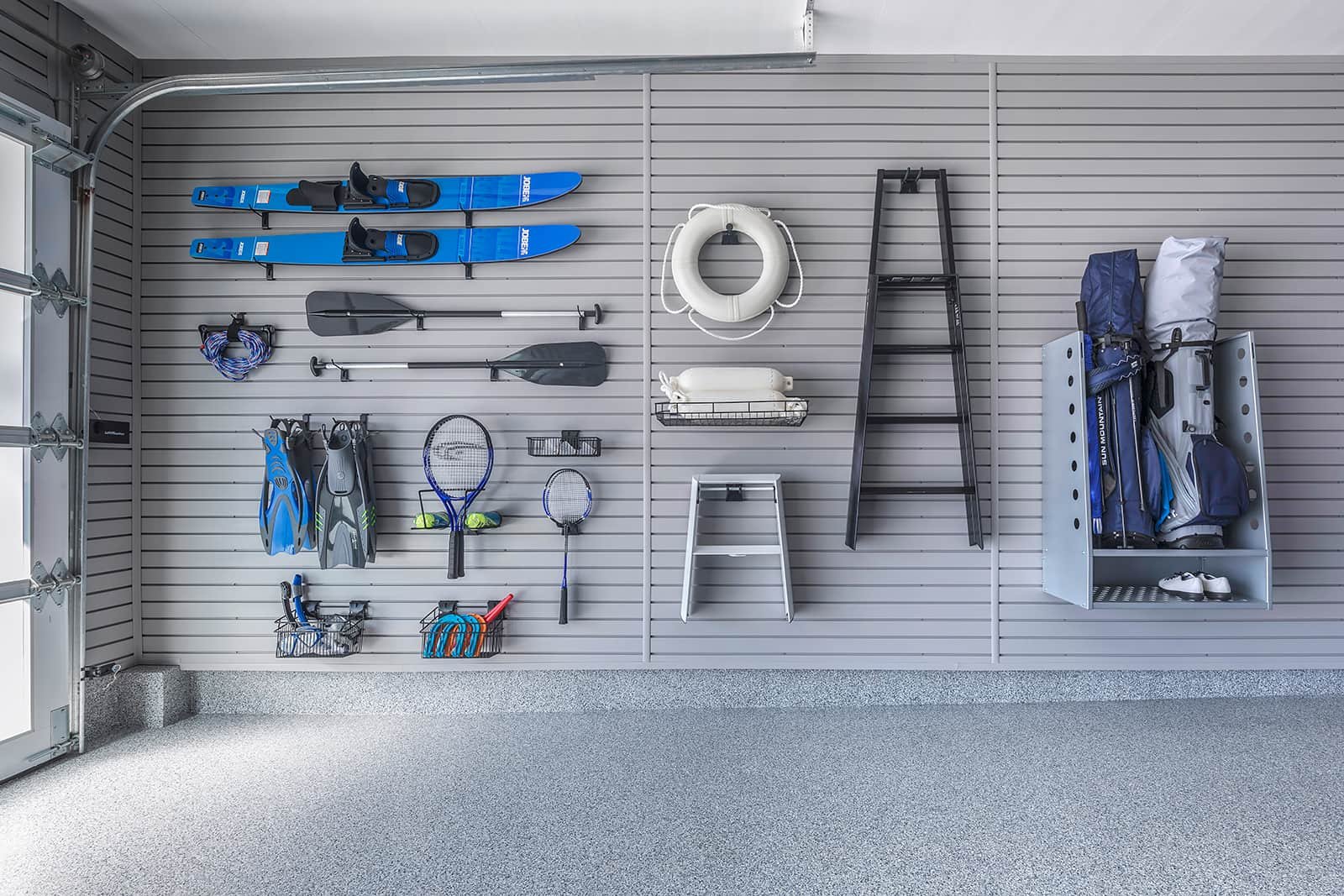 tidy garage wall storage