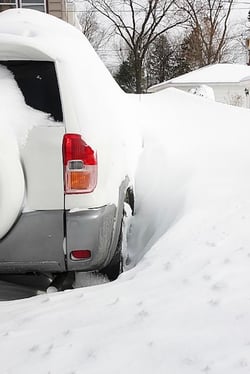 most stolen vehicles in canada car buried in snow