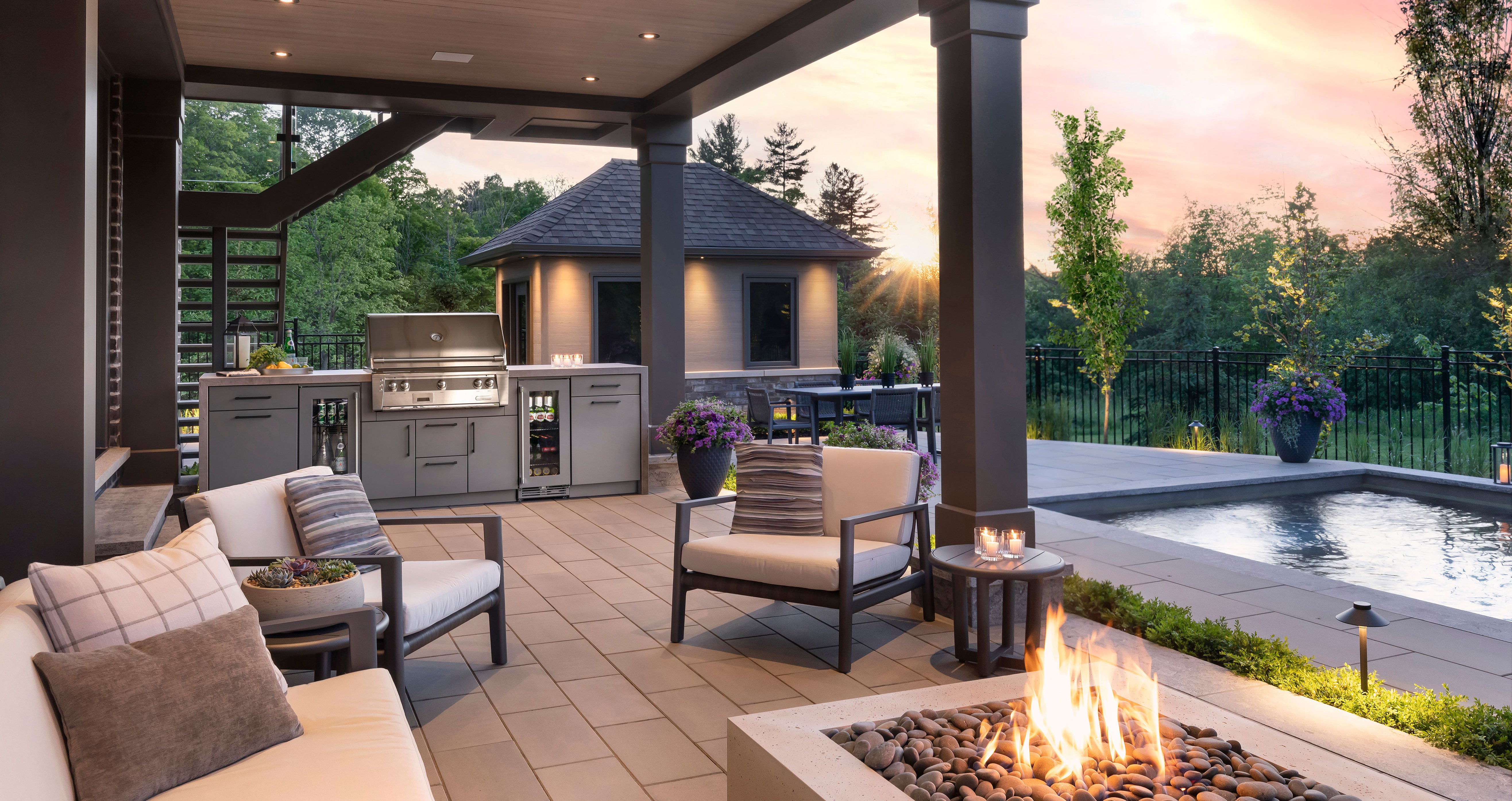 Transform your backyard into a luxurious entertaining space with custom-designed outdoor kitchens from Garage Living.