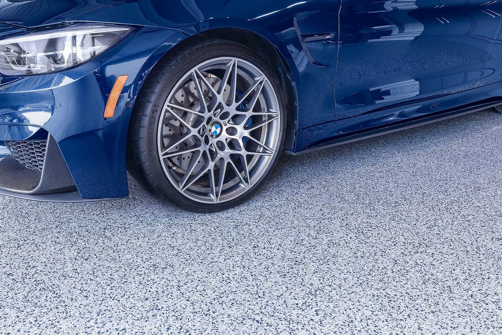 garage-floor-coating-harbor-blue-bmw-wheel