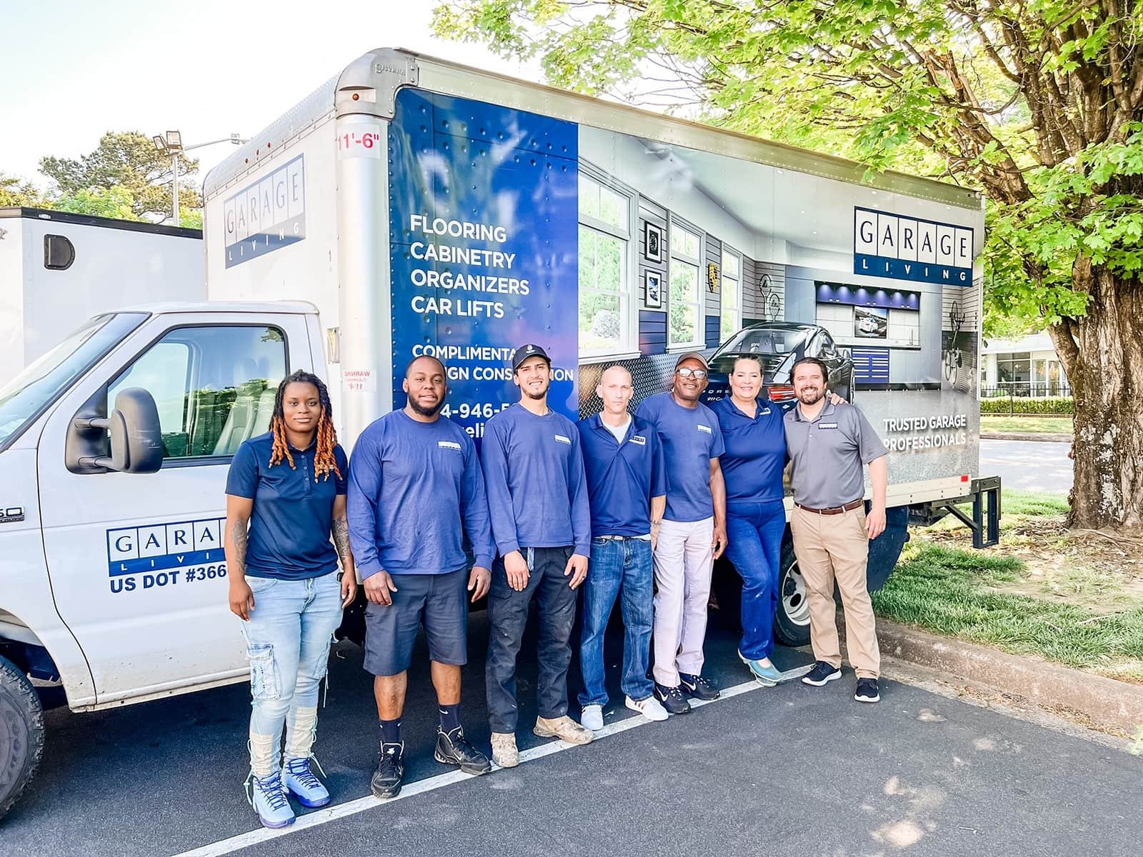 Cobb (far right) with his Garage Living Atlanta team.