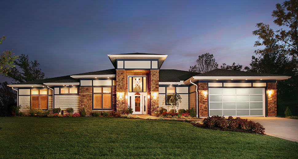 Full view aluminum garage doors - Garage Living