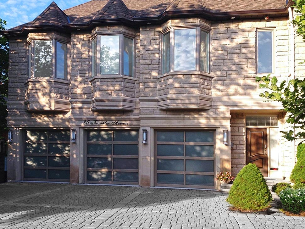 Full view aluminum garage doors - Garage Living