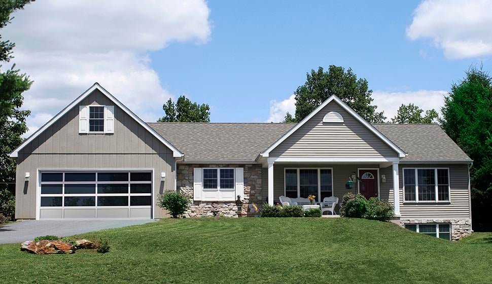 Full view aluminum glass garage doors - Garage Living