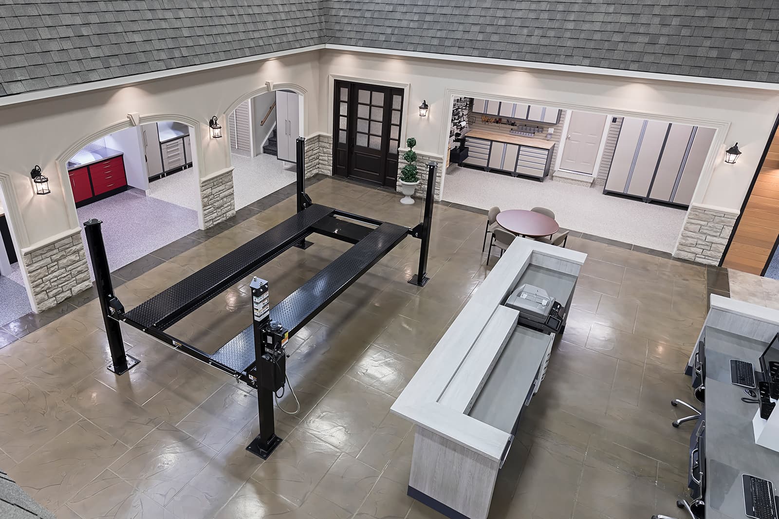 Garage Living Toronto Showroom with Car lift