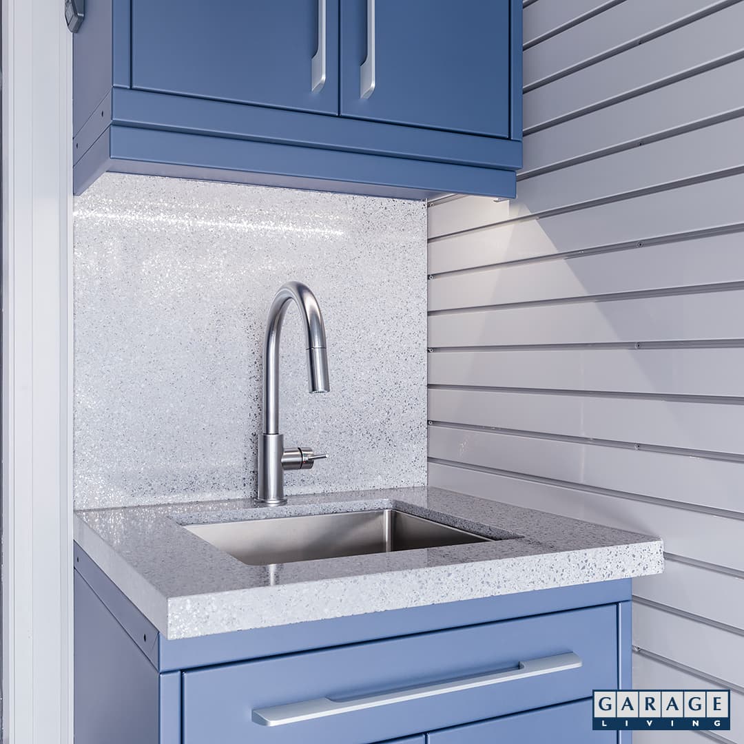 Built-in undermount sink with faucet by Garage Living