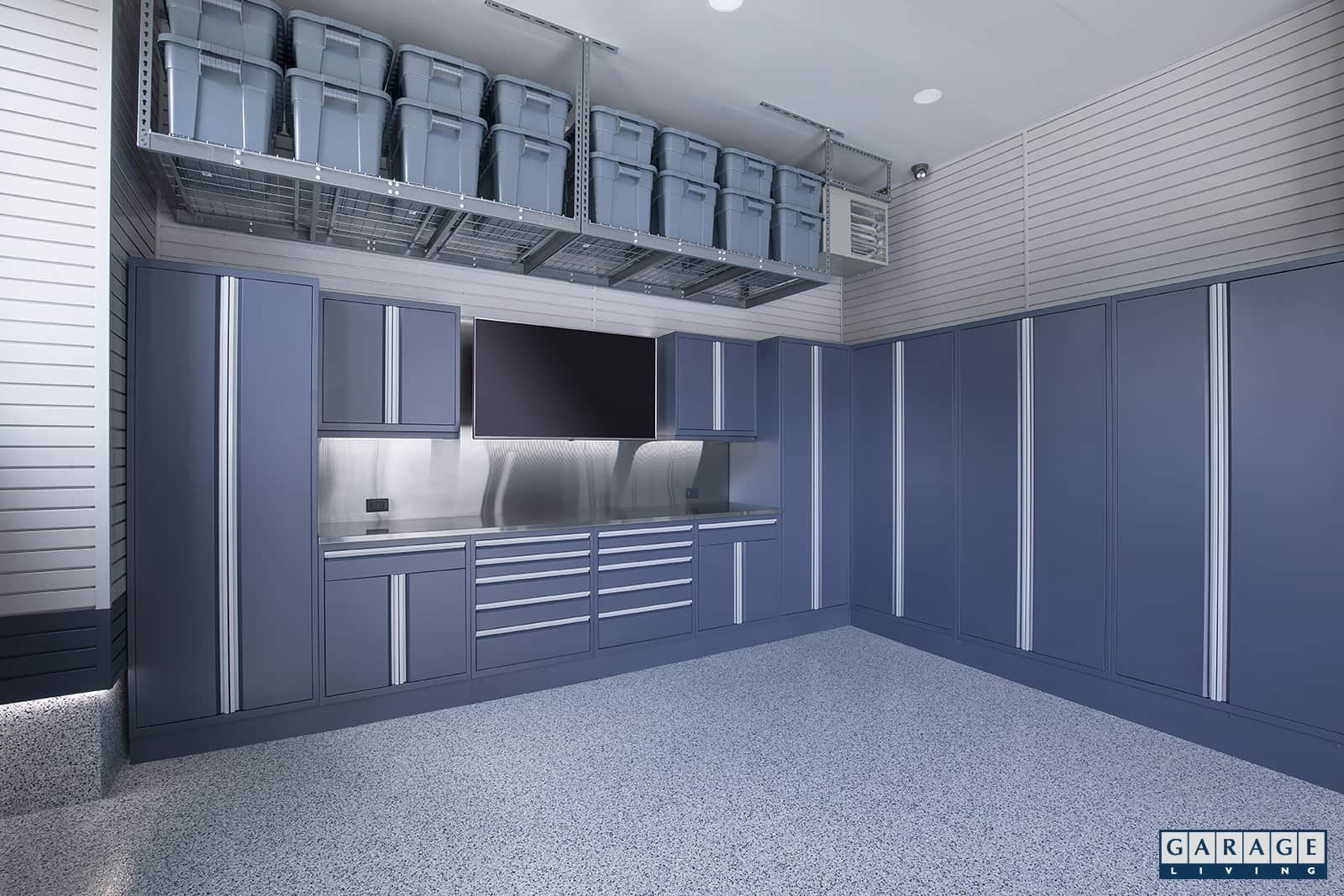 Garage Living Signature Cabinetry in Harbor Blue - Garage Living