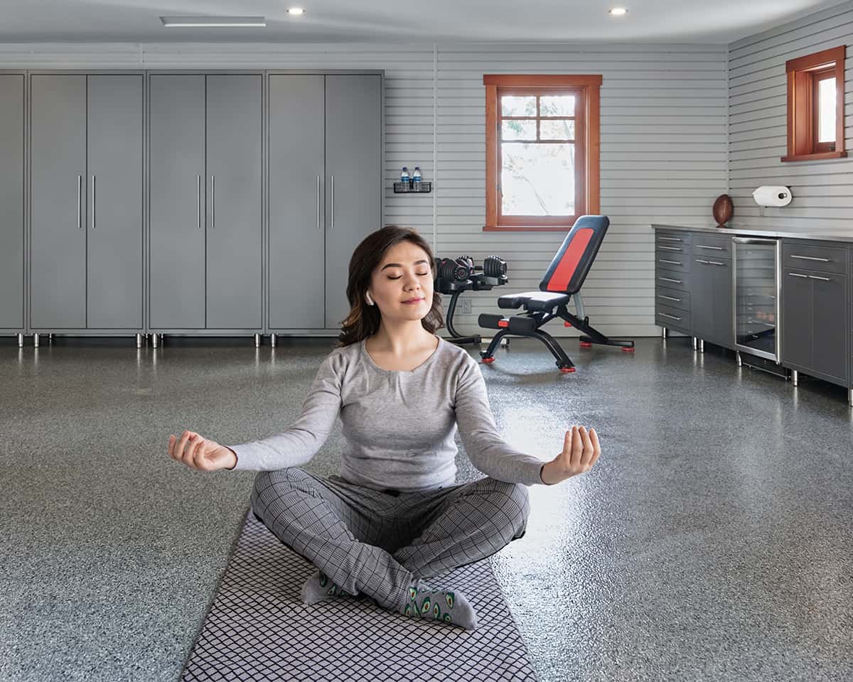 woman on yoga mat