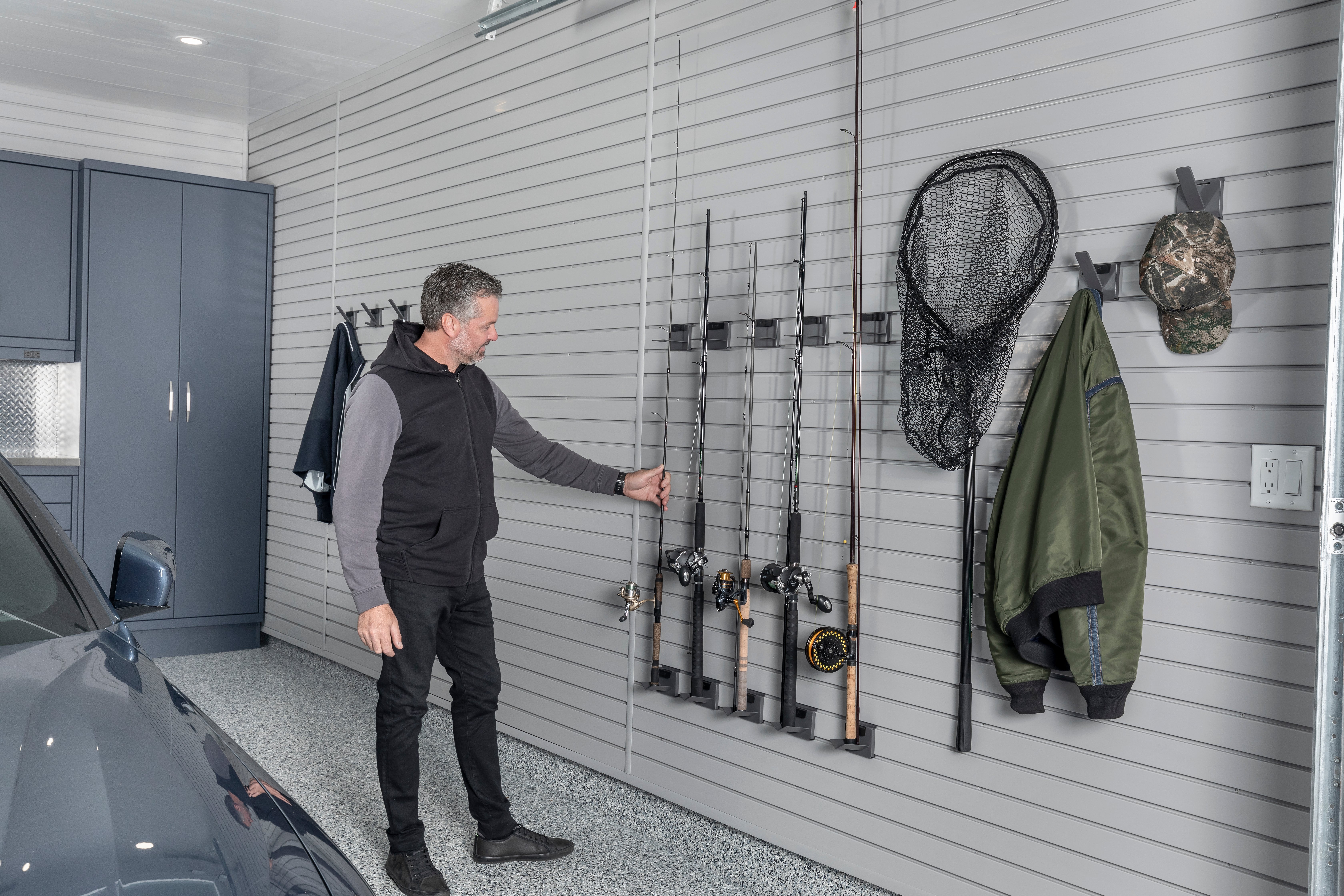 Organize with Garage Living Slatwall accessories