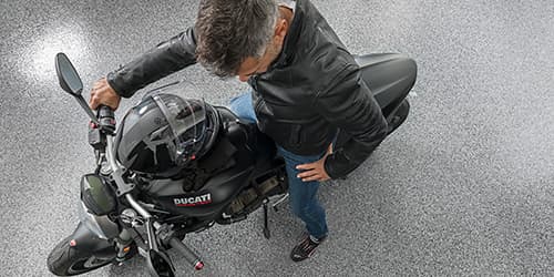man on motorcycle