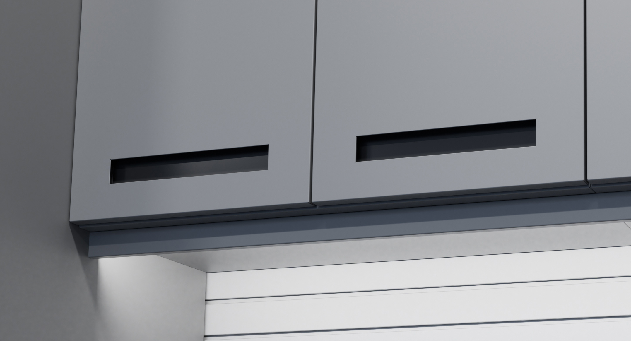 Integrated pocket handles by Garage Living